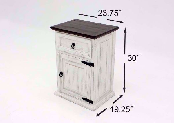 White Distressed Mansion Nightstand Dimensions | Home Furniture Plus Mattress