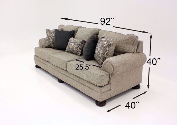 Tan Kananwood Sofa Set by Ashley Furniture Showing the Sofa Dimensions | Home Furniture Plus Bedding