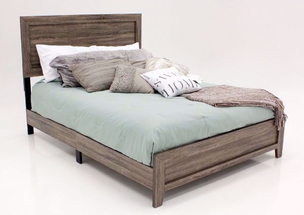Gray Millie Queen Bed at an Angle | Home Furniture Plus Mattress