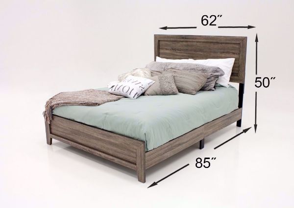 Gray Millie Queen Bed Dimensions | Home Furniture Plus Mattress