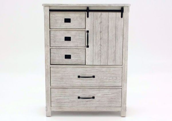 Distressed White Scott Chest of Drawers by Elements Facing Front | Home Furniture Plus Mattress