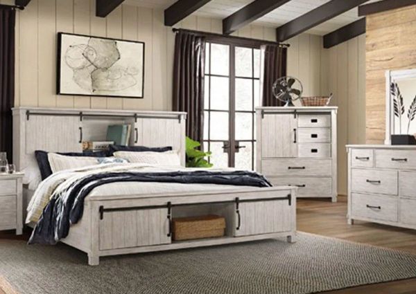 Picture of Scott Queen Size Storage Bedroom Set - White