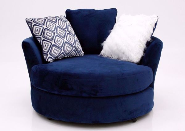 Navy Groovy Swivel Chair by Albany Facing Front | Home Furniture Plus Mattress