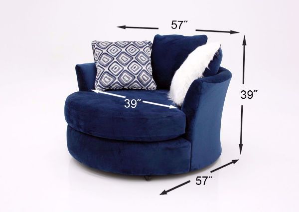 Navy Groovy Swivel Chair by Albany Dimensions | Home Furniture Plus Mattress