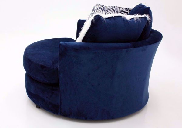 Navy Groovy Swivel Chair by Albany Side View | Home Furniture Plus Mattress