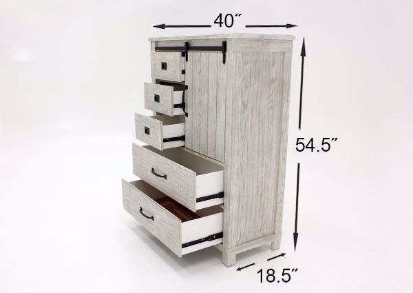 Distressed White Scott Chest of Drawers by Elements Dimensions | Home Furniture Plus Mattress