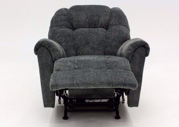 Slate Gray Ruben Power Recliner by Franklin Facing Front in a Fully Reclined Position | Home Furniture Plus Mattress