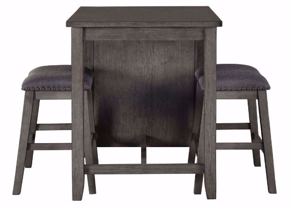 Antique Gray Caitbrook 3 Piece Counter Height Table Set by Ashley Furniture Facing Front | Home Furniture Plus Bedding