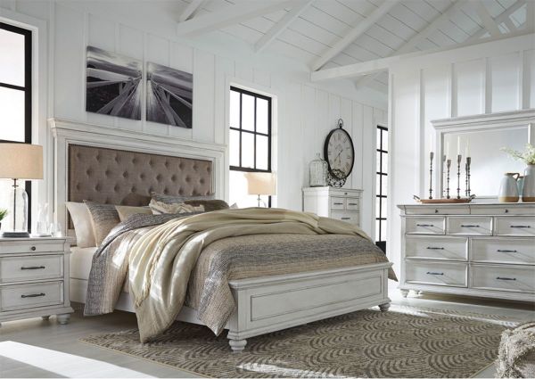 Picture of Kanwyn Queen Size Upholstered Bedroom Set - White