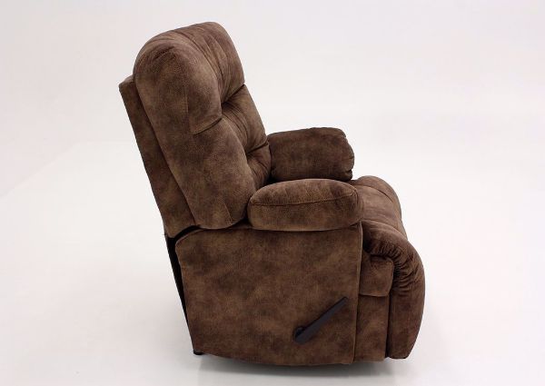 Light Brown Boss Rocker Recliner by Franklin Showing the Side View | Home Furniture Plus Mattress