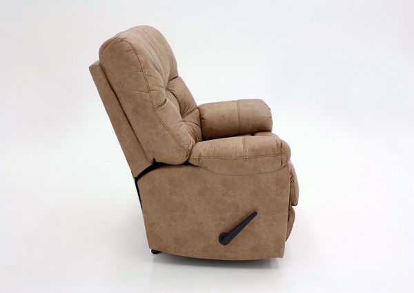 Brown Marshall Rocker Recliner by Franklin Showing the Side View | Home Furniture Plus Mattress