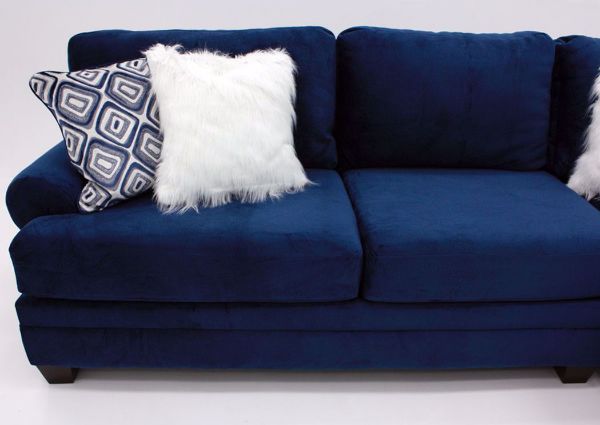 Navy Groovy Chaise Sectional Sofa by Albany Showing the Left Side Sofa | Home Furniture Plus Mattress