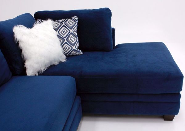 Navy Groovy Chaise Sectional Sofa by Albany Showing the Right Side Chaise | Home Furniture Plus Mattress