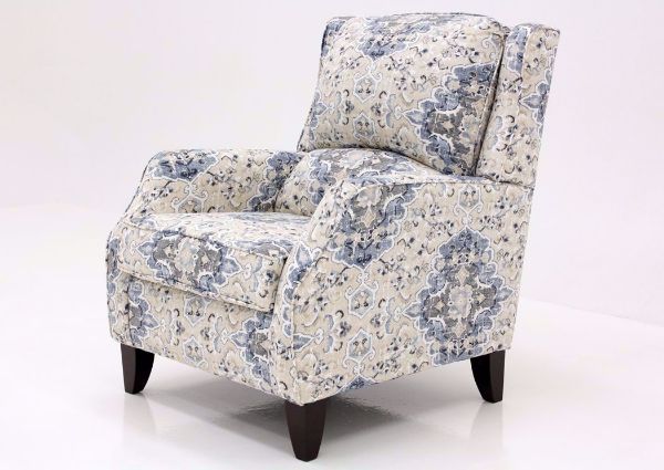 Blue-Multi Patterned Sabra Bluebell Accent Chair by Chairs America at an Angle | Home Furniture Plus Mattress