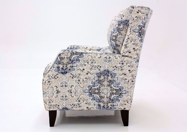 Blue-Multi Patterned Sabra Bluebell Accent Chair by Chairs America Showing the Side View | Home Furniture Plus Mattress