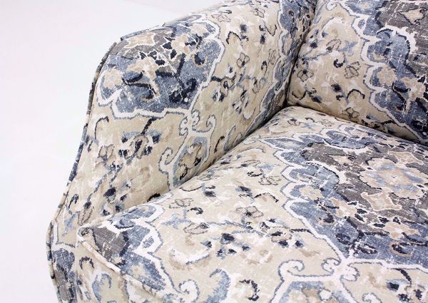 Blue-Multi Patterned Sabra Bluebell Accent Chair by Chairs America Showing the Arm Detail | Home Furniture Plus Mattress