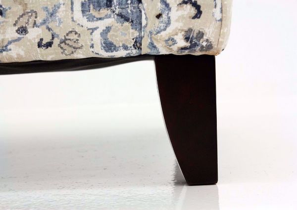Blue-Multi Patterned Sabra Bluebell Accent Chair by Chairs America Showing the Leg Detail | Home Furniture Plus Mattress