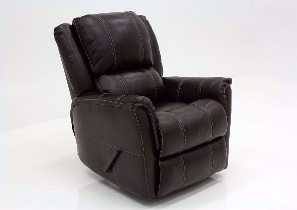 Chocolate Brown Mercury Swivel Glider Recliner by Homestretch at an Angle | Home Furniture Plus Mattress