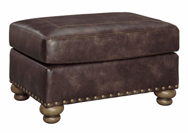 Nicorvo Ottoman by Ashley Covered in Brown Upholstery | Home Furniture Plus Bedding