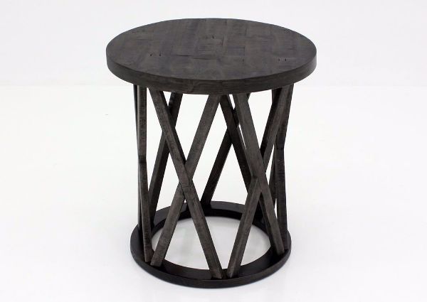 Sharzane End Table by Ashley with Dark Gray Finish | Home Furniture + Bedding