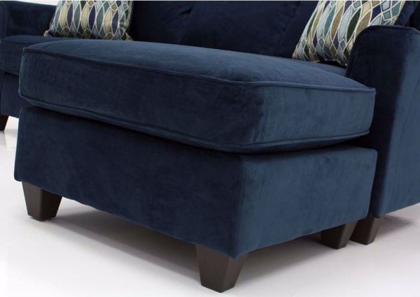 Blue Nile Sofa with Full-Length Chaise at an Angle with a Close Up of the Chaise | Home Furniture Plus Bedding