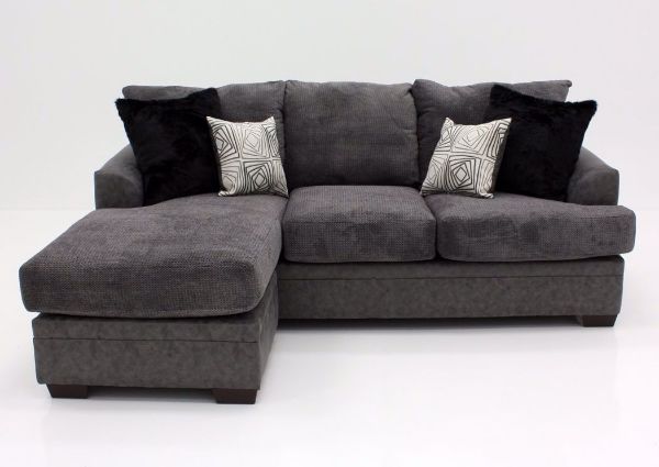 Gray Akan Sofa with Chaise with the Chaise on the Left, Front Facing | Home Furniture Plus Bedding