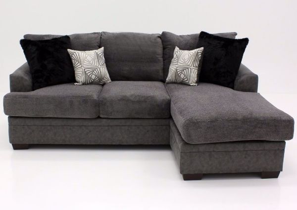 Gray Akan Sofa with Chaise with the Chaise on the Right, Front Facing | Home Furniture Plus Bedding