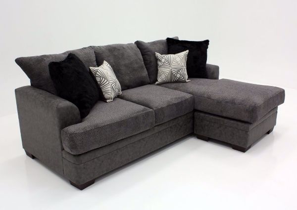 Gray Akan Sofa with Chaise at an Angle With the Chaise on Right | Home Furniture Plus Bedding