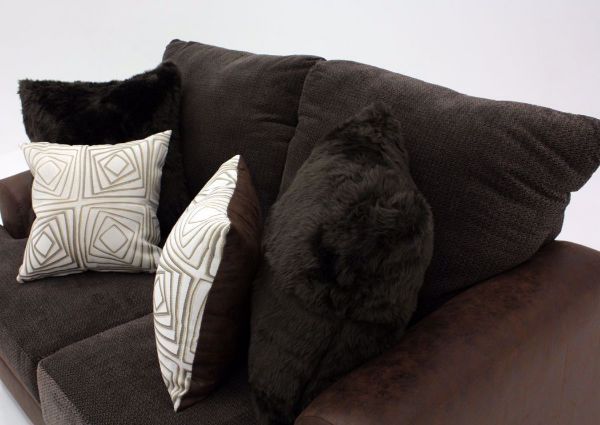 Brown Akan Loveseat at an Angle Mood Shot | Home Furniture Plus Bedding