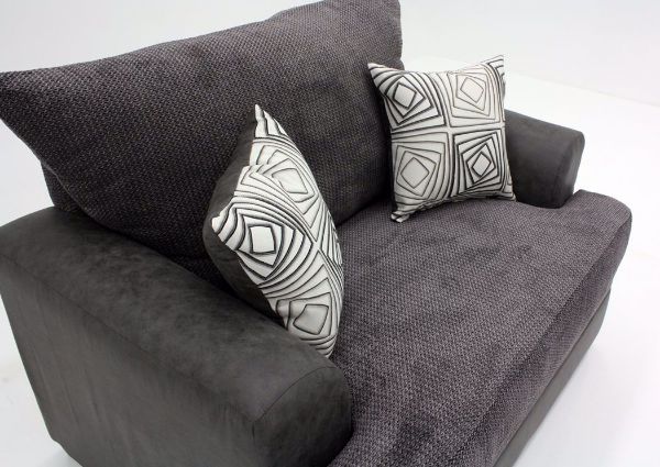 Gray Akan Oversized Chair at an Angle Mood Shot | Home Furniture Plus Bedding