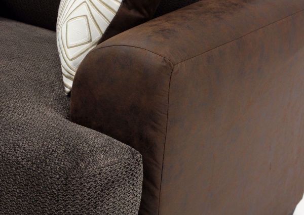 Brown Akan Oversized Chair Two-Tone Upholstery Detail | Home Furniture Plus Bedding