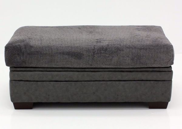 Gray Akan Storage Ottoman, Front Facing | Home Furniture Plus Bedding