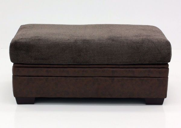 Brown Akan Storage Ottoman, Front Facing | Home Furniture Plus Bedding