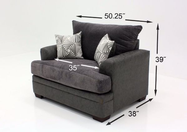 Gray Akan Oversized Chair Dimensions | Home Furniture Plus Bedding
