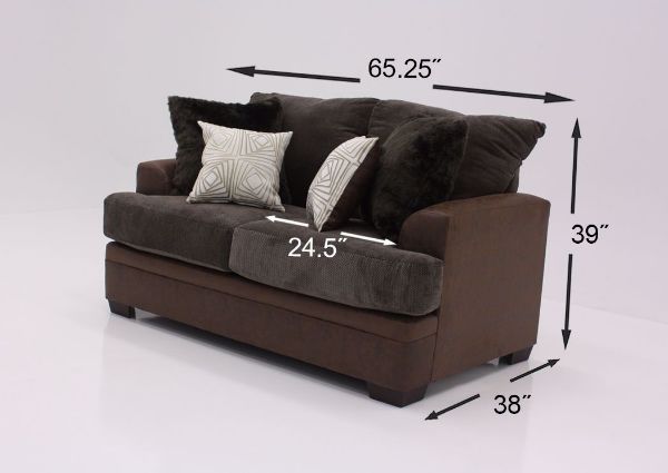 Brown Akan Loveseat Dimensions | Home Furniture Plus Bedding