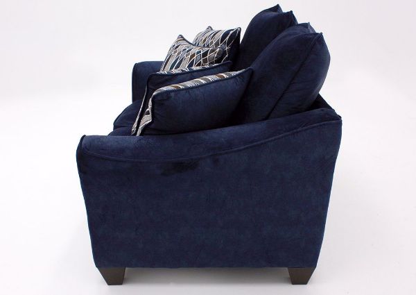 Navy Blue Athena Loveseat by American Furniture, Side View | Home Furniture Plus Bedding