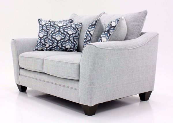 Light Gray Dante Loveseat by Lane at an Angle | Home Furniture Plus Bedding