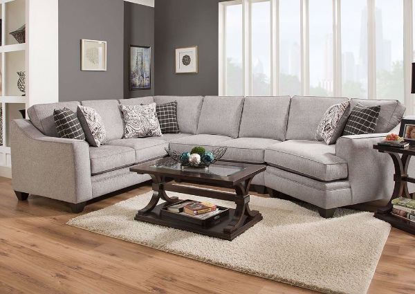 Fog Gray Endurance Sectional Sofa  in a Room Setting | Home Furniture Plus Bedding