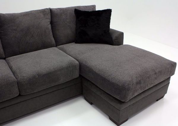 Gray Akan Sectional Sofa with Chaise Showing a Close up View | Home Furniture Plus Bedding