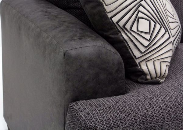 Gray Akan Sectional Sofa with Chaise Arm and Two-Tone Upholstery Detail | Home Furniture Plus Bedding