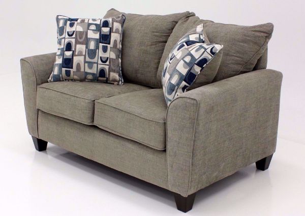 Gray Alamo Loveseat by Lane at an Angle | Home Furniture Plus Bedding