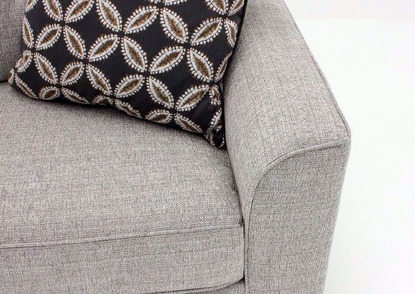 Brown Tweed Dante Loveseat by Lane Showing the Accent Pillow and Arm Detail | Home Furniture Plus Bedding