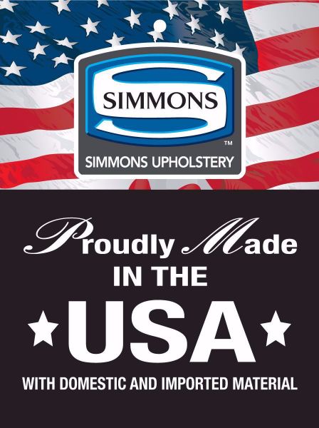 Simmons Upholstery and Made in the USA Logo | Home Furniture Plus Mattress
