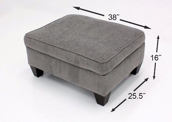 Smoke Gray Surge Storage Ottoman by Lane Dimensions | Home Furniture Plus Mattress