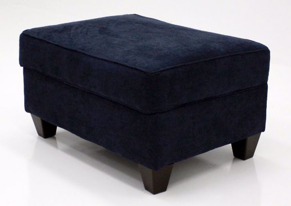 Blue Prelude Storage Ottoman by Lane at an Angle | Home Furniture Plus Bedding