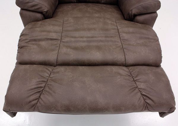 Light Brown Badlands Rocker Recliner Showing the Chaise in an Open Position | Home Furniture Plus Mattress