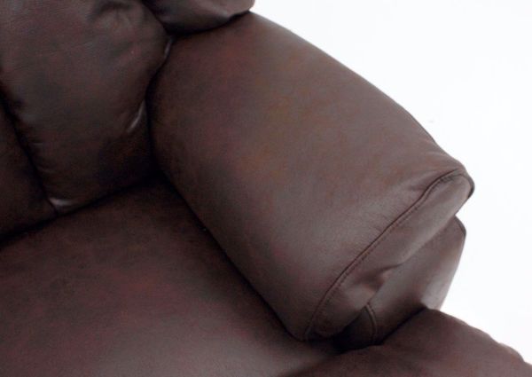 Dark Broan Badlands Rocker Recliner Pillow Arm Detail | Home Furniture Plus Mattress