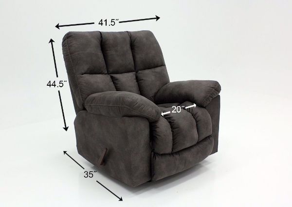 Charcoal Gray Dorado Rocker Recliner Dimensions | Home Furniture Plus Mattress