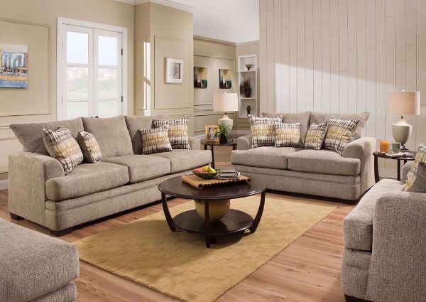 Perth Sofa Set in Pewter | Home Furniture Plus Bedding