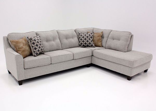 Brown Tweed Dante Sectional Sofa With Chaise by Lane at an Angle | Home Furniture Plus Bedding